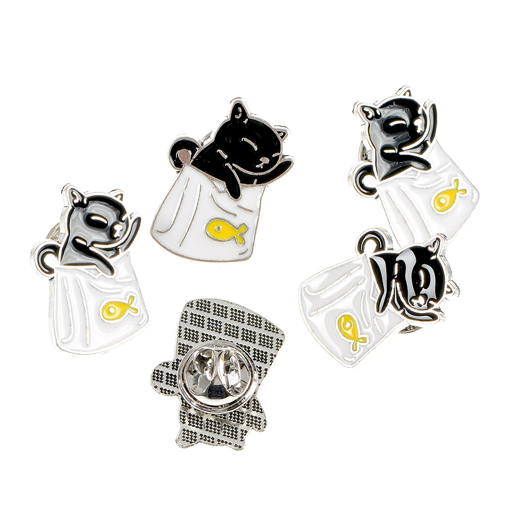 Set 5 brose martisor  pisica neagra - 2 | YEO