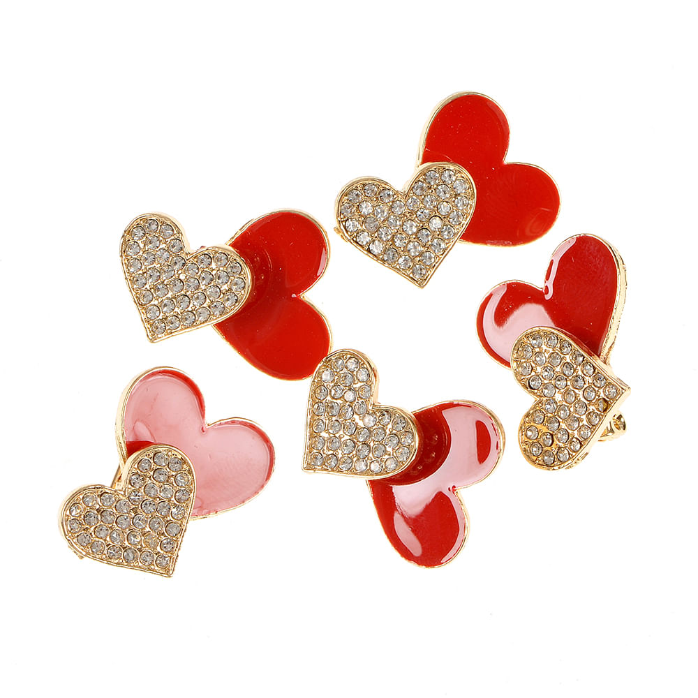 Set 5 brose martisor doua inimi