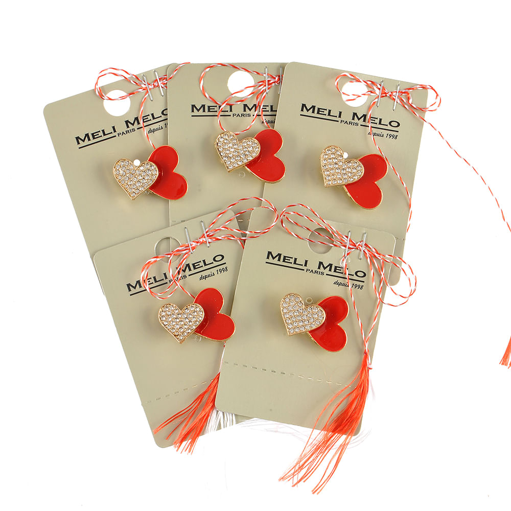Set 5 brose martisor doua inimi - 1 | YEO