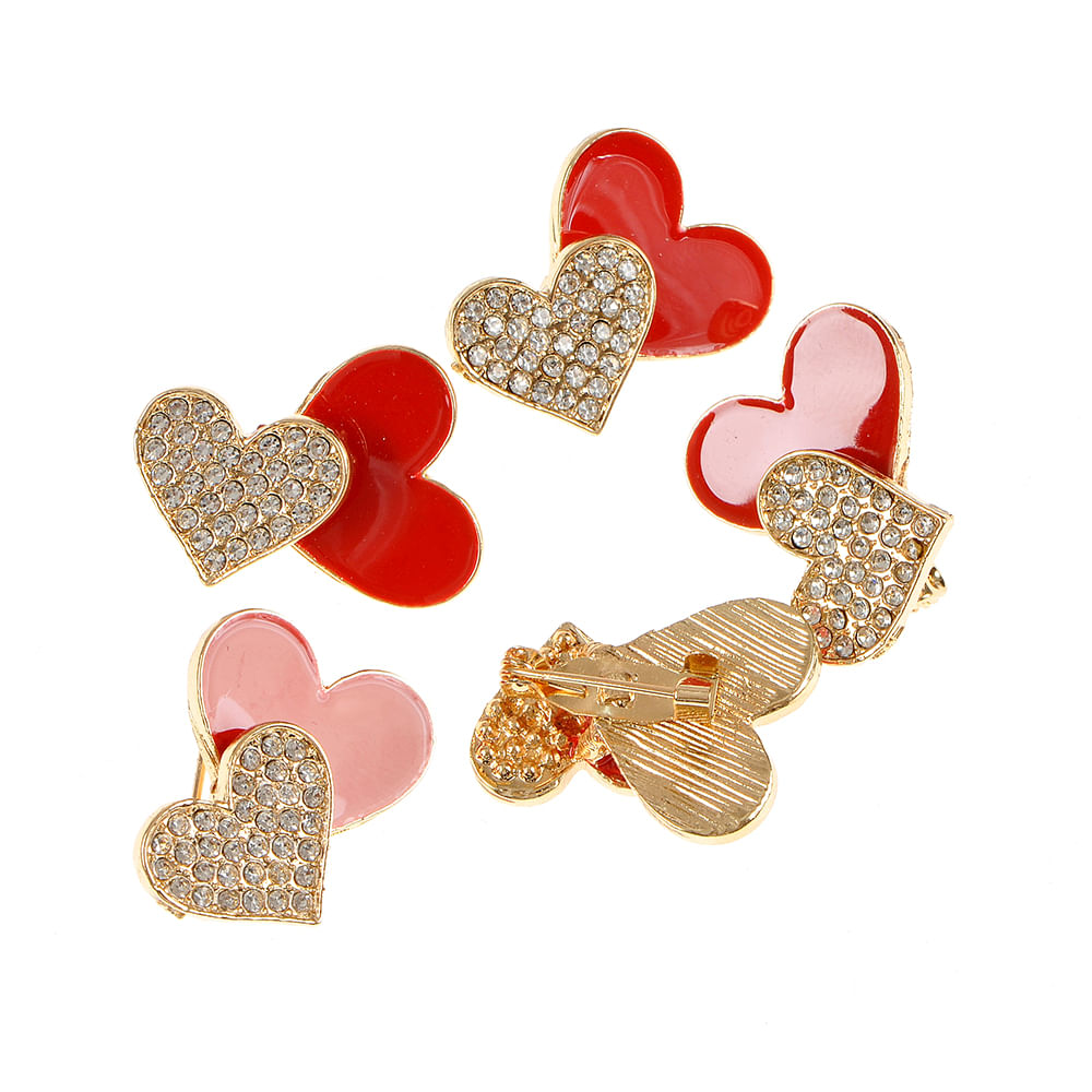 Set 5 brose martisor doua inimi - 2 | YEO