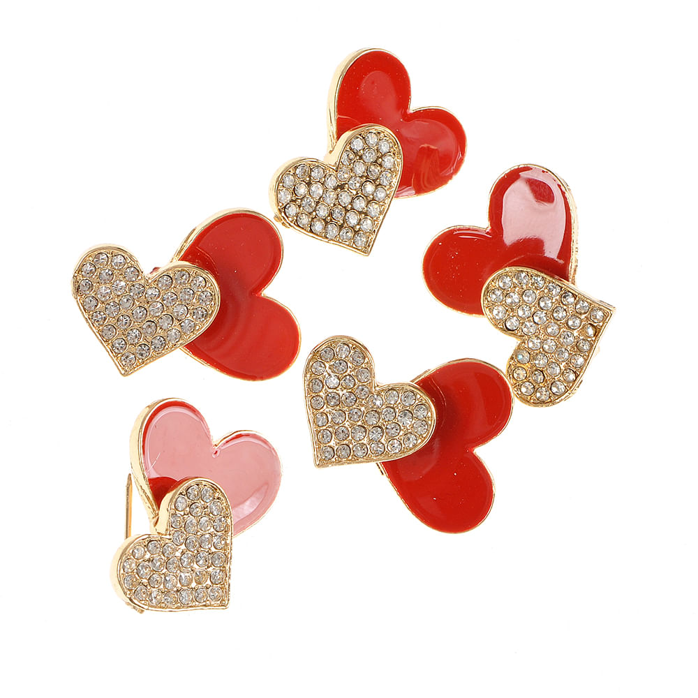 Set 5 brose martisor doua inimi - 3 | YEO