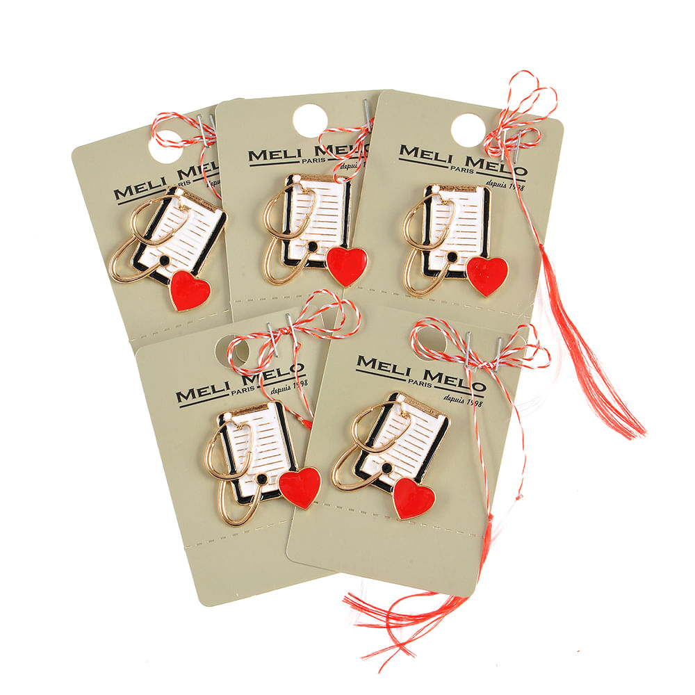 Set 5 brose martisor fisa medicala si stetoscop - 1 | YEO