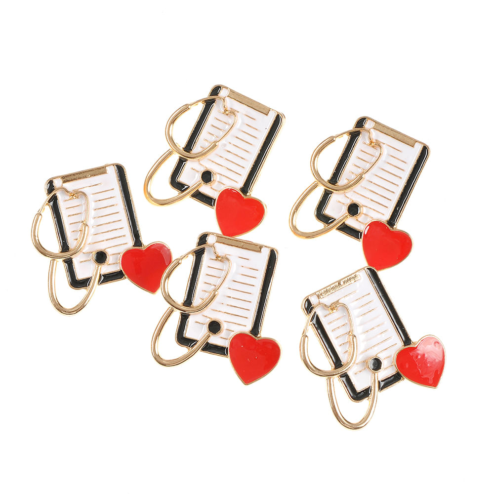 Set 5 brose martisor fisa medicala si stetoscop - 2 | YEO