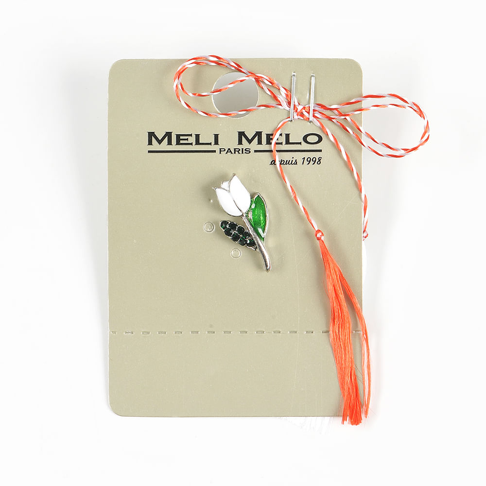 Brosa martisor lalea alba - 1 | YEO