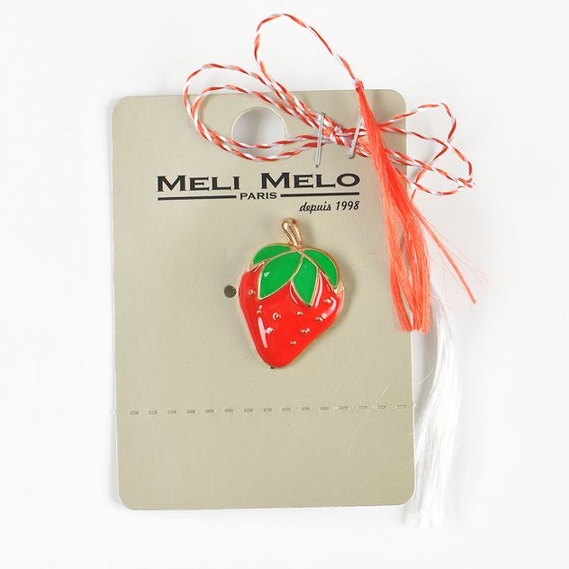 Brosa martisor capsuna rosie