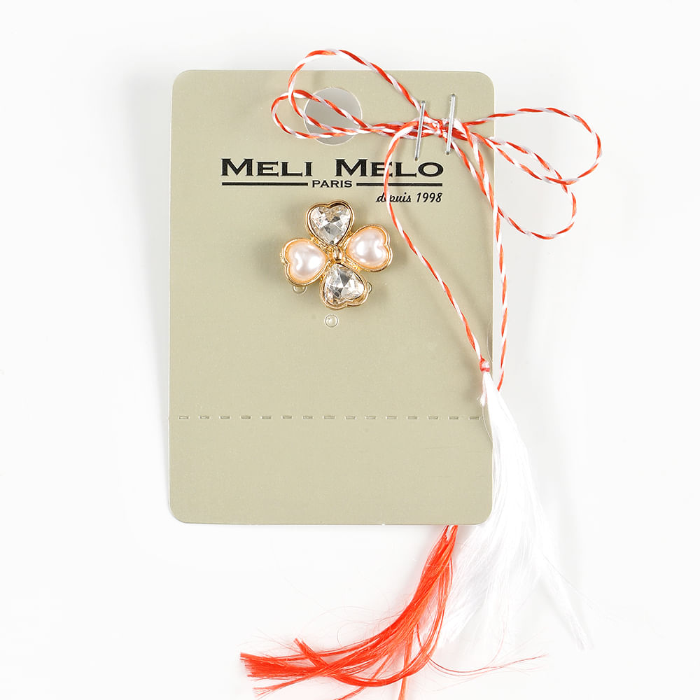 Brosa martisor floare aurie cu petale multicolore - 1 | YEO