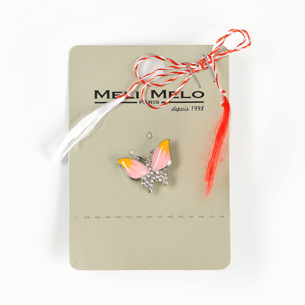 Brosa martisor fluture cu aripi bicolore - 1 | YEO