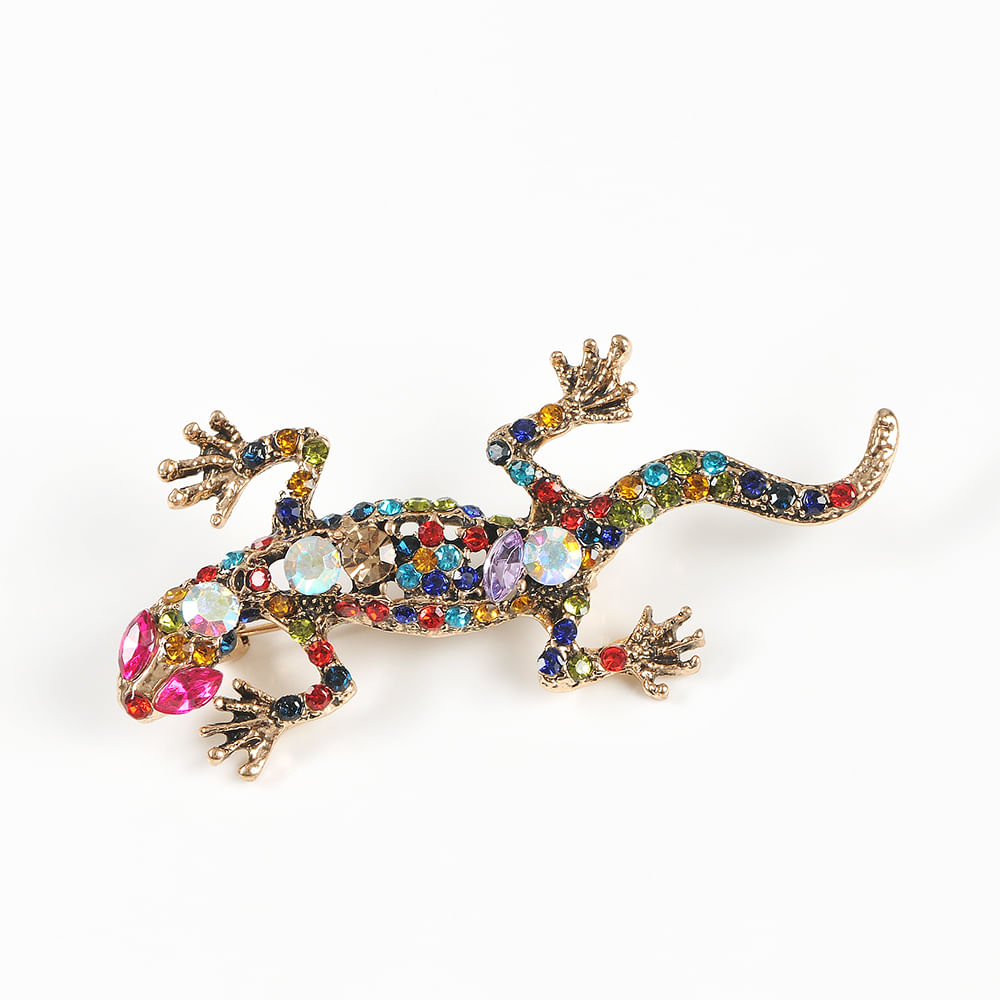 Brosa martisor soparla cu pietre multicolore - 2 | YEO