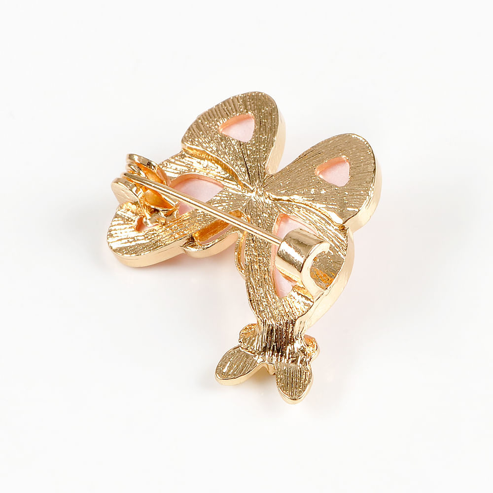 Brosa martisor fluture roz - 2 | YEO