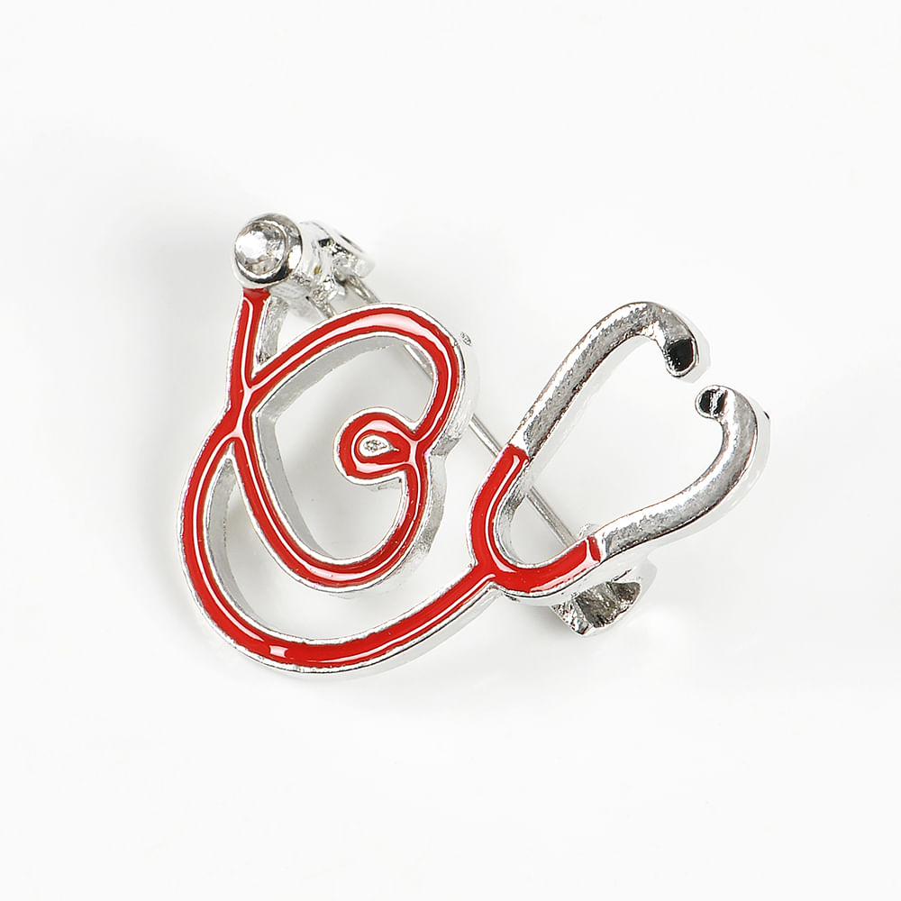 Brosa martisor stetoscop rosu - 3 | YEO