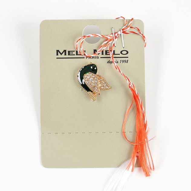 Brosa martisor pasare neagra
