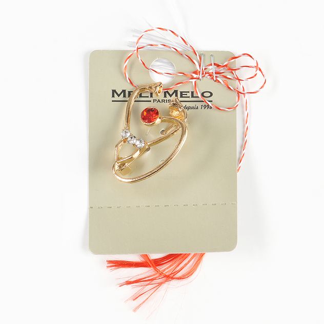 Brosa martisor stetoscop auriu