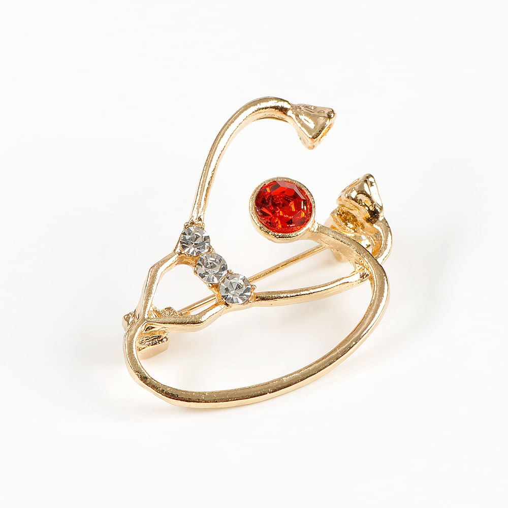 Brosa martisor stetoscop auriu - 3 | YEO