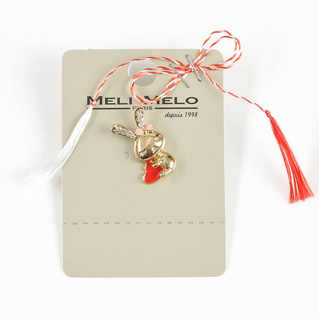 Brosa martisor iepuras auriu