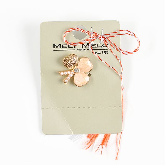 Brosa martisor trifoi roz