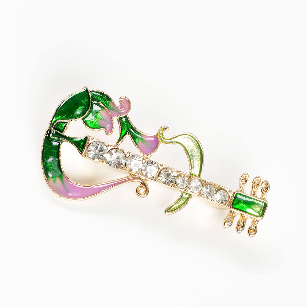 Brosa martisor chitara cu pietre acrilice - 3 | YEO
