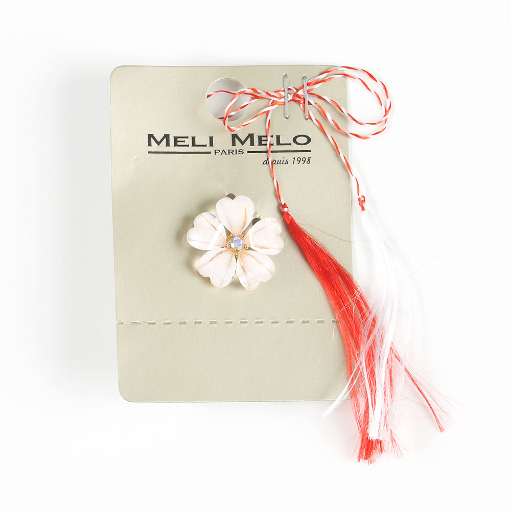 Brosa martisor floare alba - 1 | YEO