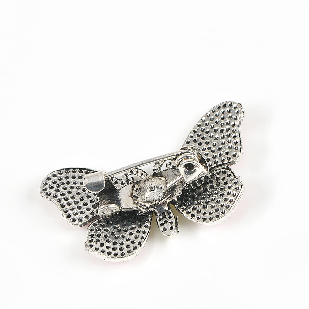 Brosa martisor fluture cu aripi roz - 2 | YEO