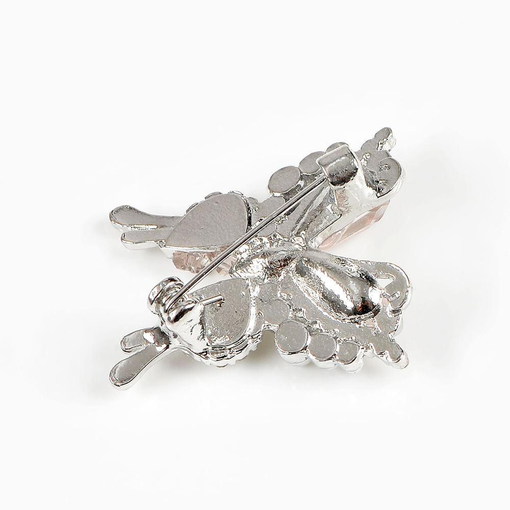 Brosa martisor fluture decorat cu pietre si perle - 2 | YEO