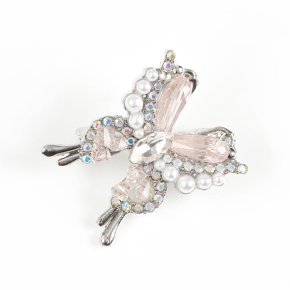 Brosa martisor fluture decorat cu pietre si perle - 3 | YEO