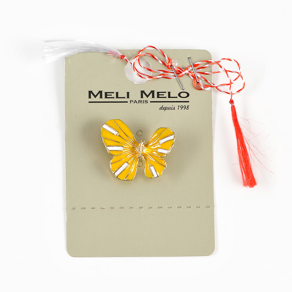 Brosa martisor fluture cu aripi galbene - 1 | YEO