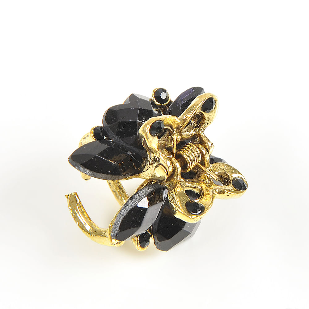 Cleste auriu cu pietre acrilice negre - 2 | YEO