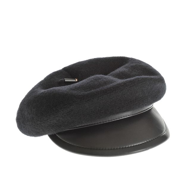 Sapca reglabila neagra  din lana