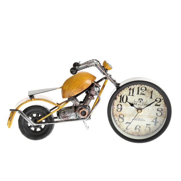 eas decorativ de masa motocicleta vintage galbena