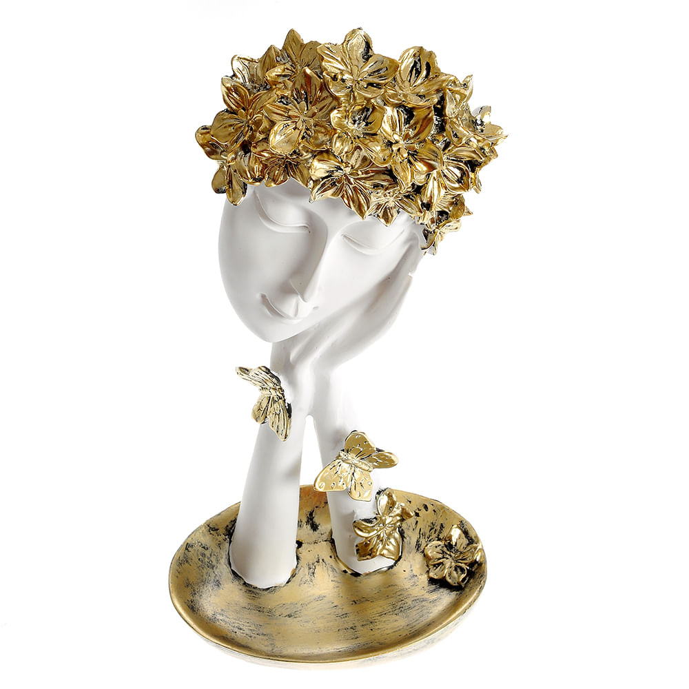 Statueta fata cu fluturi aurii 27 cm - 1 | YEO
