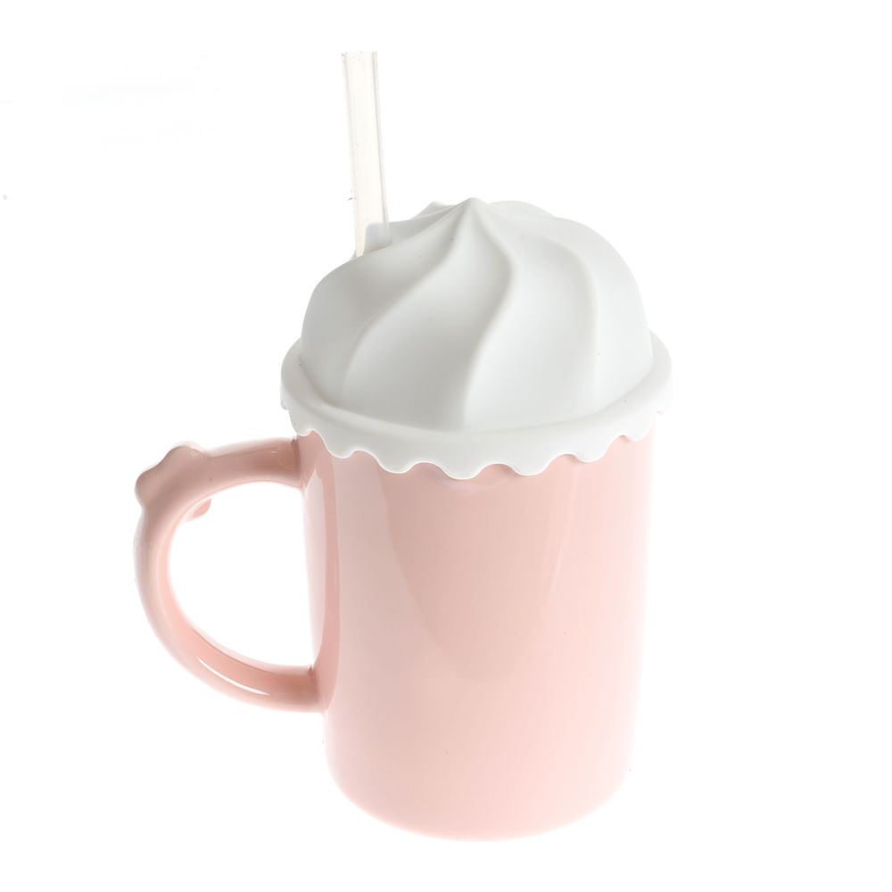 Cana roz cu pai 400 ml - 1 | YEO