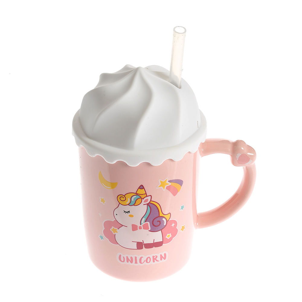 Cana roz cu pai 400 ml - 3 | YEO