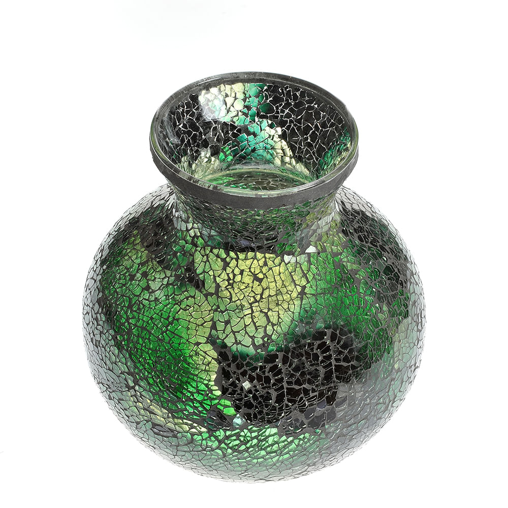 Vaza verde mozaic 20 cm - 1 | YEO