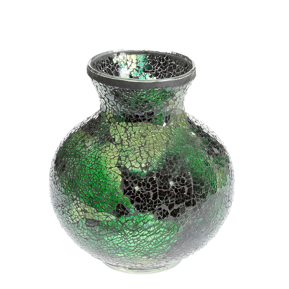 Vaza verde mozaic 20 cm - 2 | YEO