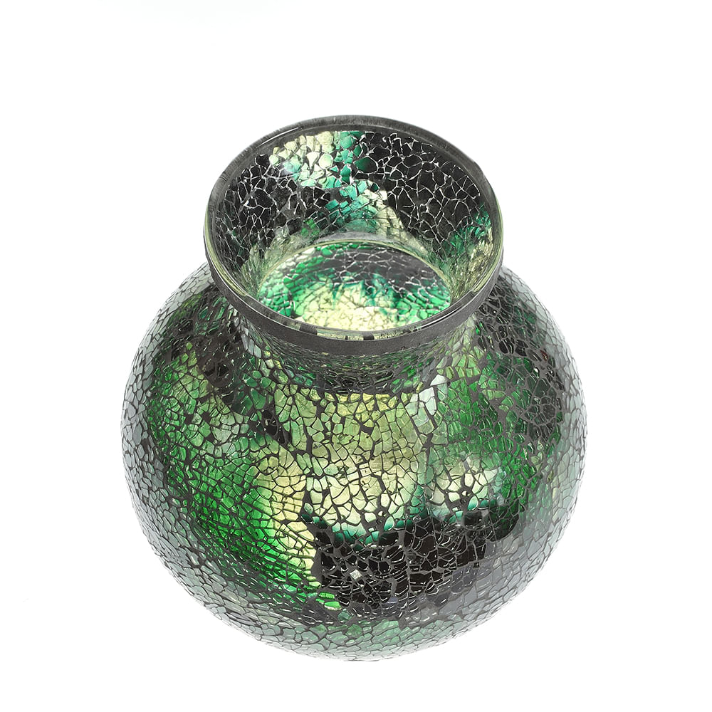 Vaza verde mozaic 20 cm - 3 | YEO