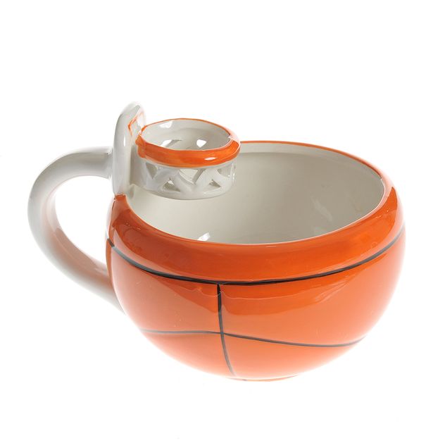 Cana ceramica cu design minge de baschet si cos decorativ