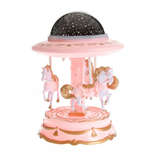 Decor carusel vintage roz 20 cm