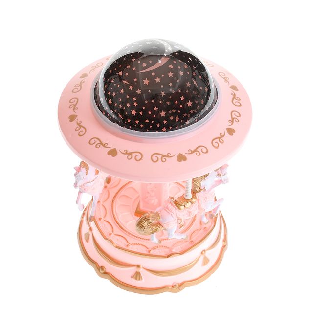 Decor carusel vintage roz 20 cm