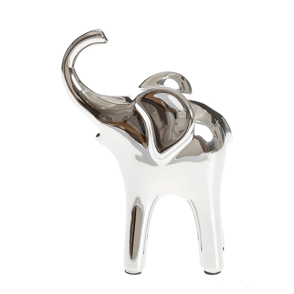 Statueta elefant argintiu 14 cm - 2 | YEO