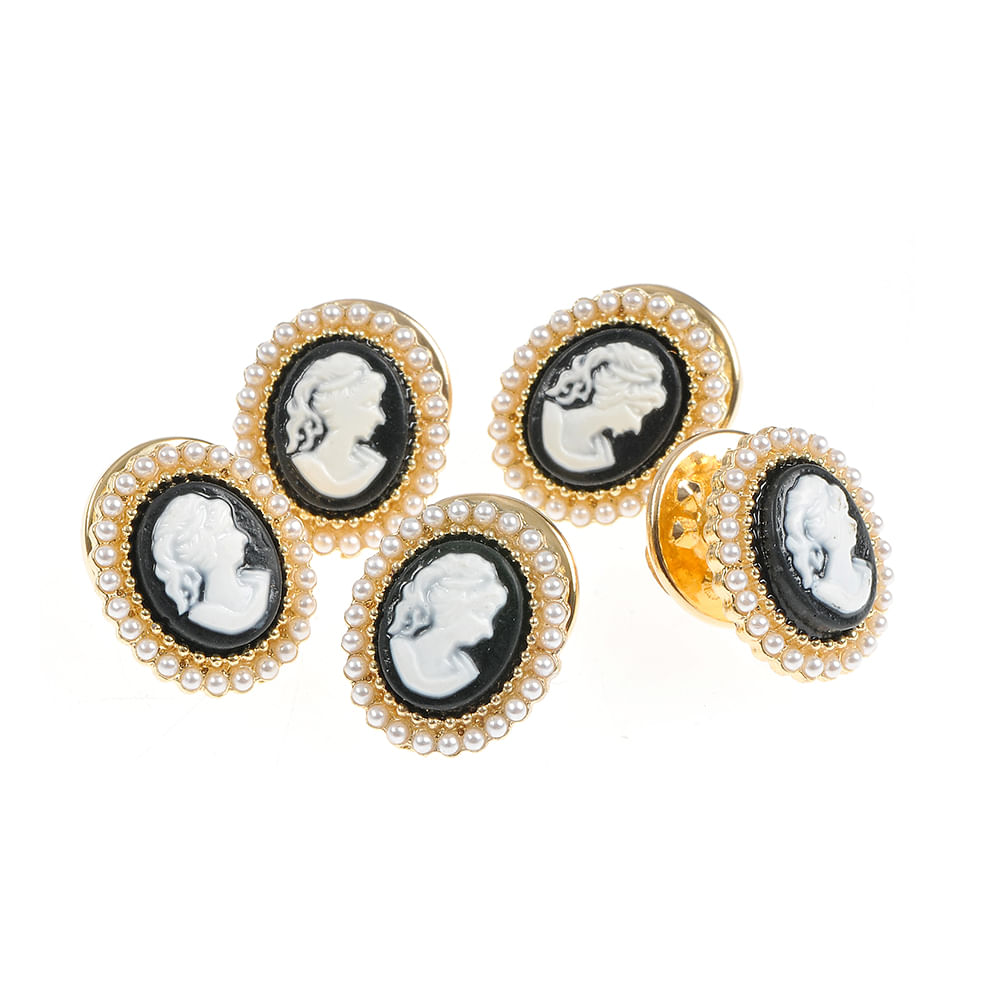 Set 5 brose martisor Dama cu Camelii