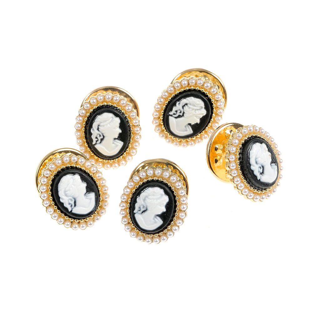 Set 5 brose martisor Dama cu Camelii - 3 | YEO