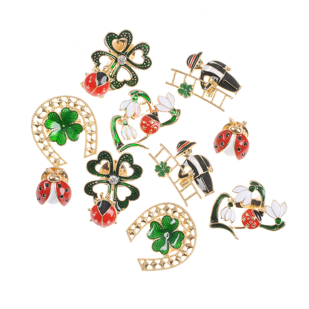 Set 10 brose martisor cu tematica de primavara - 2 | YEO