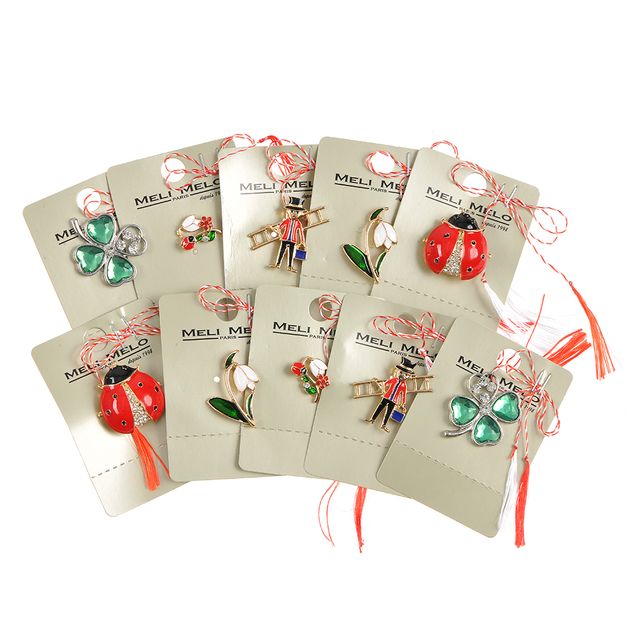 Set 10 brose martisor simboluri ale primaverii