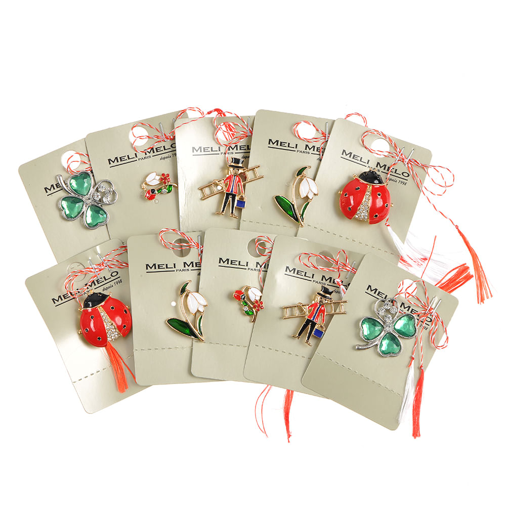 Set 10 brose martisor simboluri ale primaverii - 1 | YEO