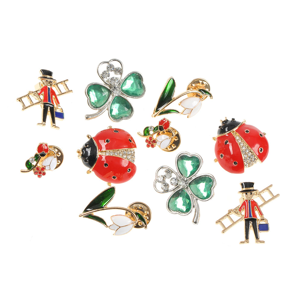 Set 10 brose martisor simboluri ale primaverii