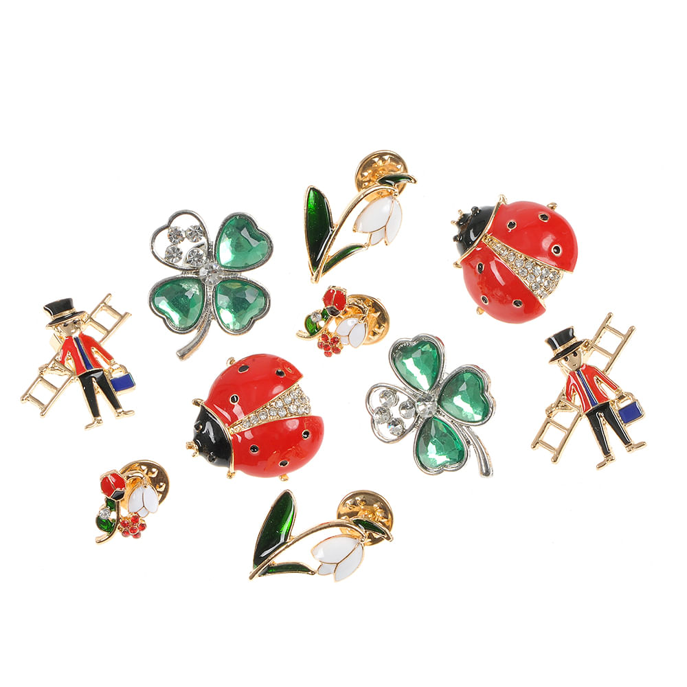 Set 10 brose martisor simboluri ale primaverii - 3 | YEO