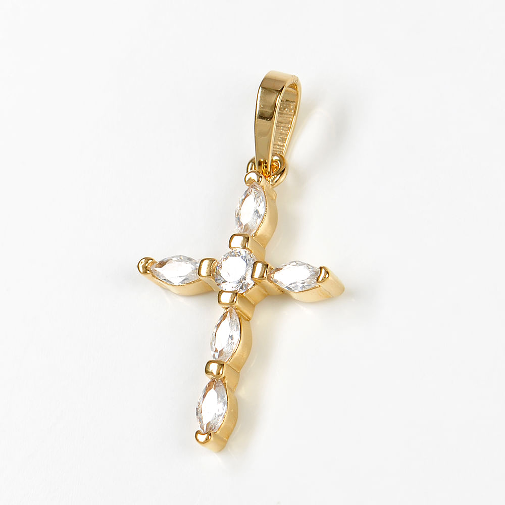 Pandantiv placat cu aur 14 k cruce - 1 | YEO