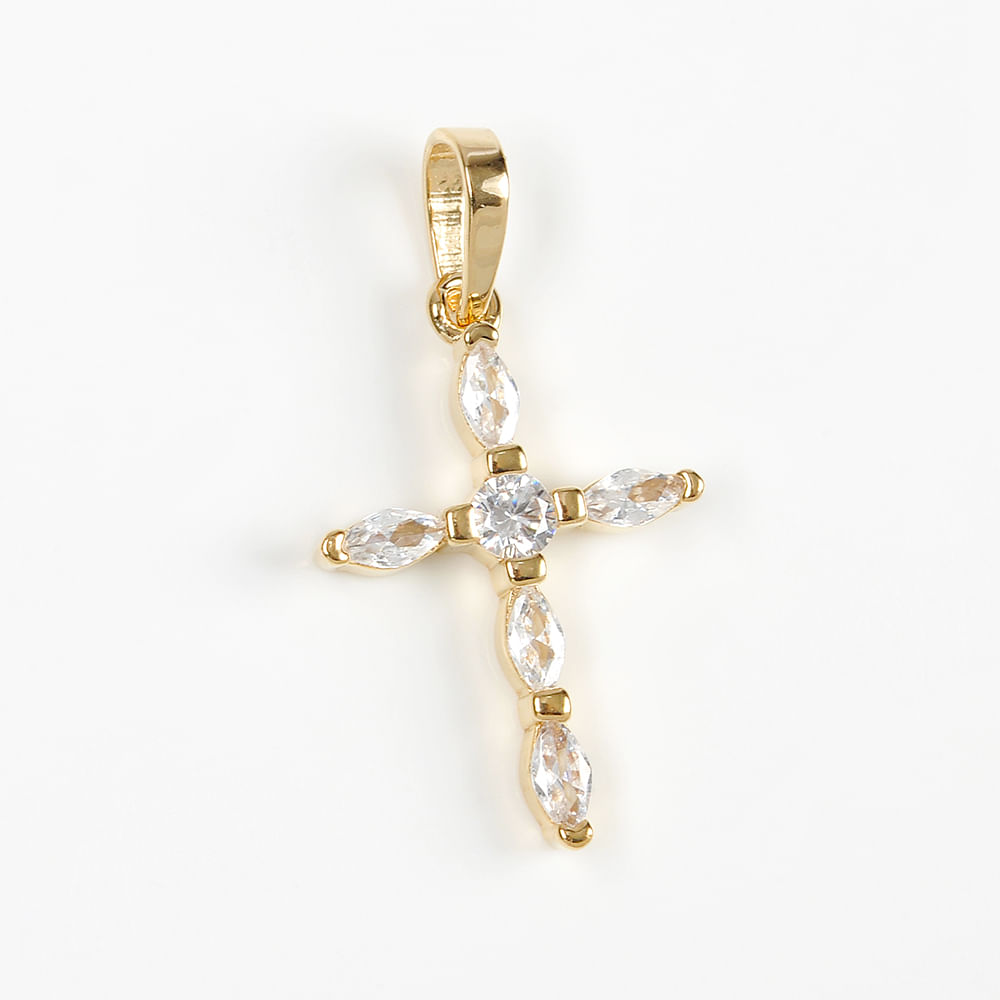 Pandantiv placat cu aur 14 k cruce - 2 | YEO