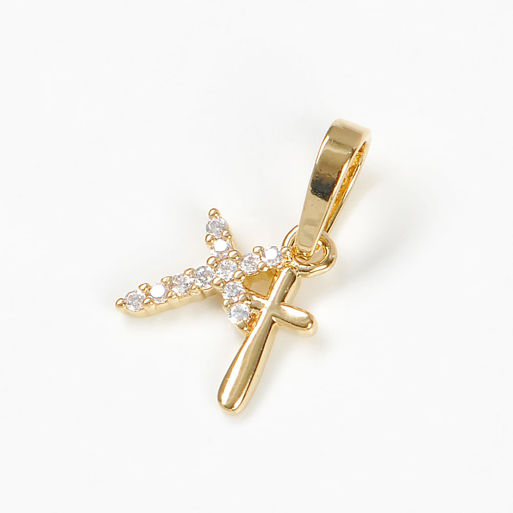 Pandantiv placat cu aur 14 k doua cruciulite - 2 | YEO