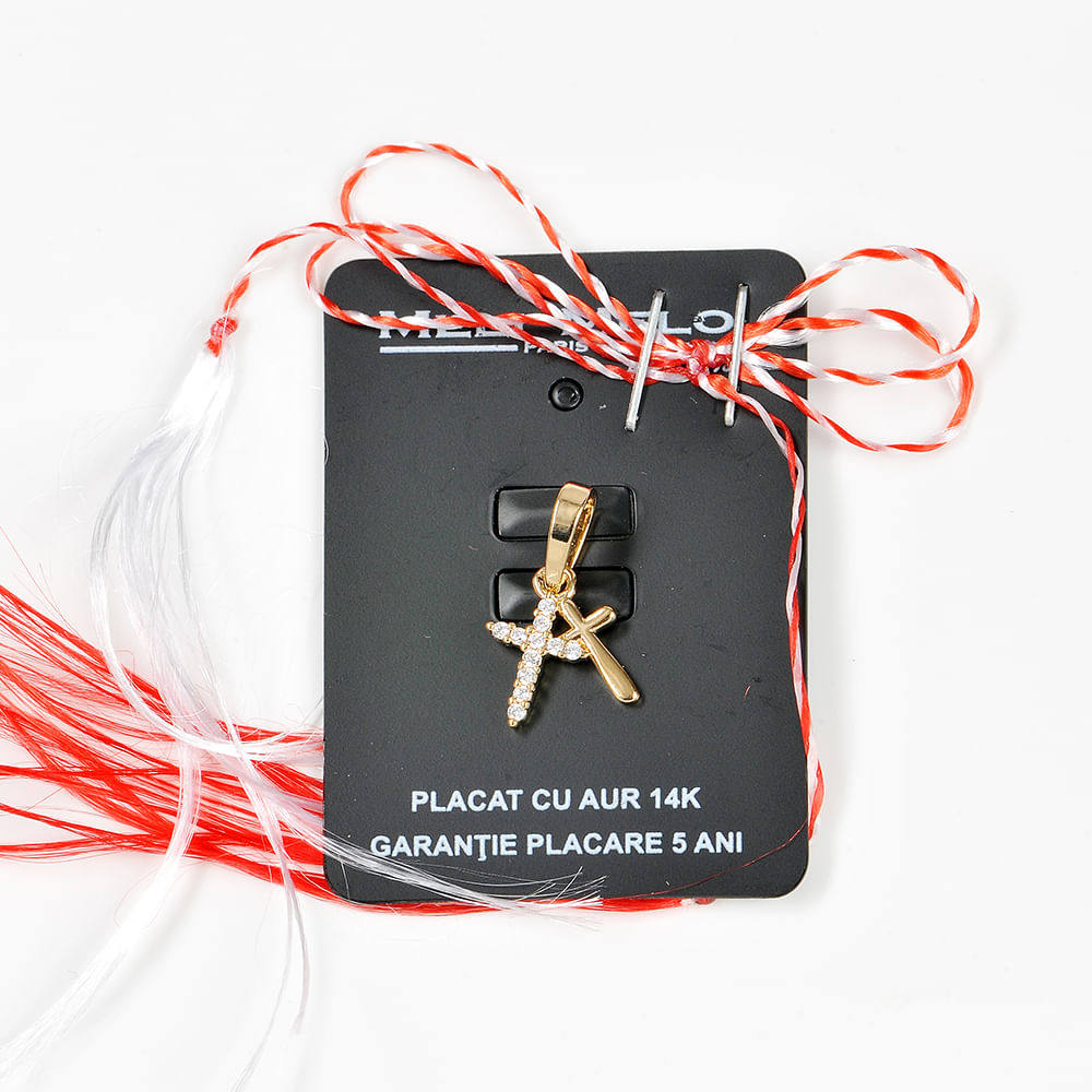 Pandantiv placat cu aur 14 k doua cruciulite - 3 | YEO
