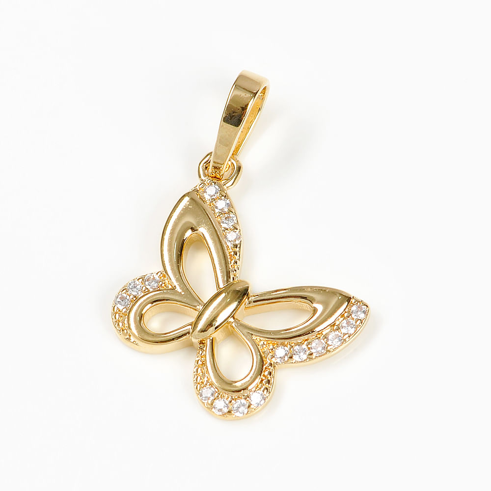 Pandantiv fluturas placat cu aur 14 k - 1 | YEO